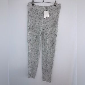 NWT Zara Wooly Cuffed Pants Womens Cozy Knit Joggers